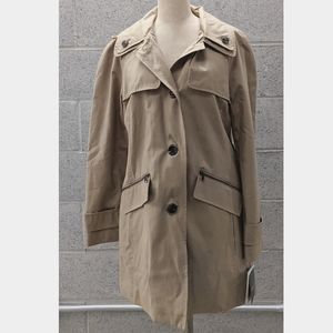 New Medium London Fog Doubled Collard Hooded Coat